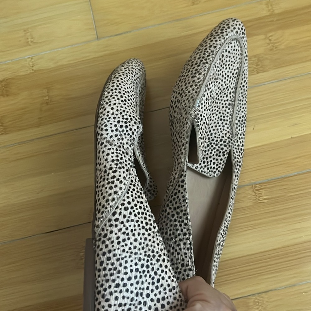 Madewell The Frances Skimmer in the Calf Hair tan loafers - Picture 7 of 9